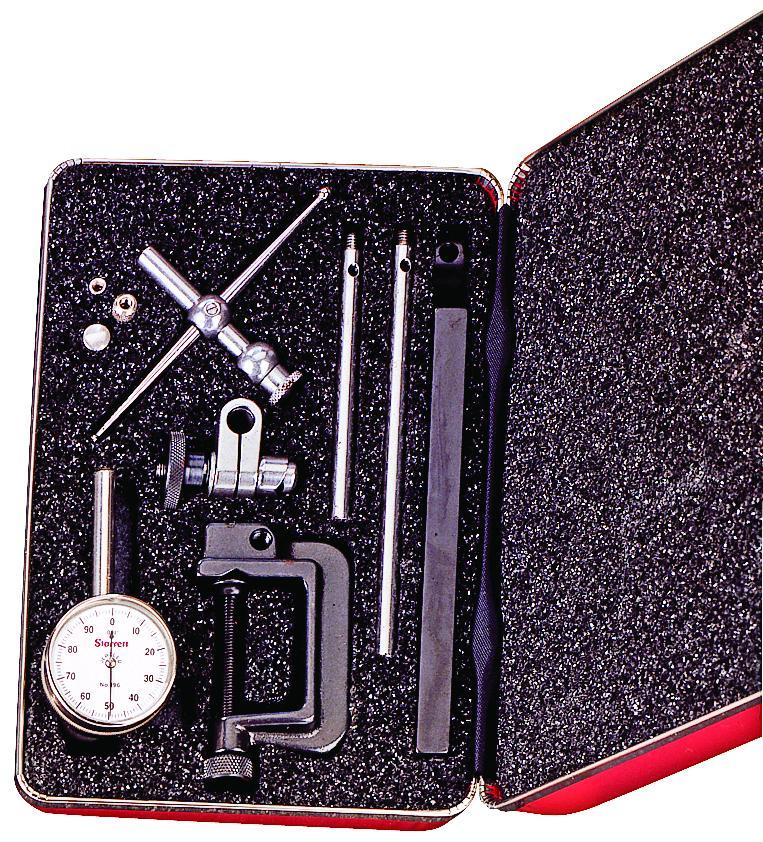Starrett&reg; 196A1Z Universal Back Plunger Dial Indicator, 0.2 in, 0 to 100 Dial Reading, 0.001 in, 1.38 in Dial