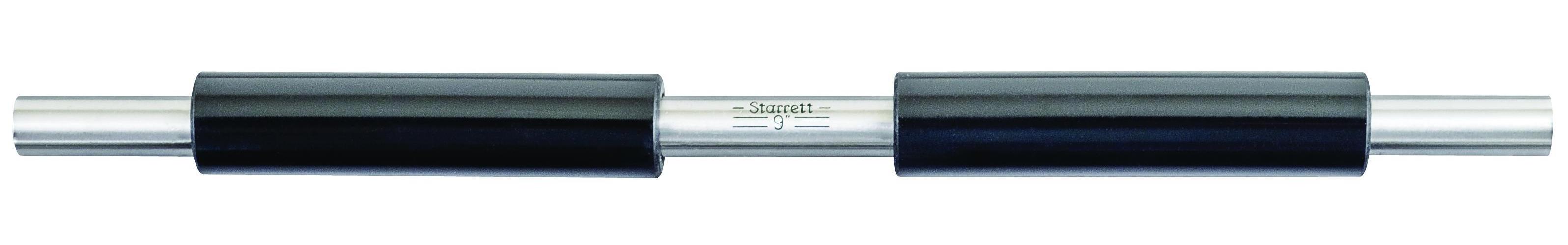 Starrett&reg; 234A-9 End Measuring Rod With Insulating Rubber Handle, 3/8 in Dia x 9 in L, For Use With 9 in Micrometer, Steel