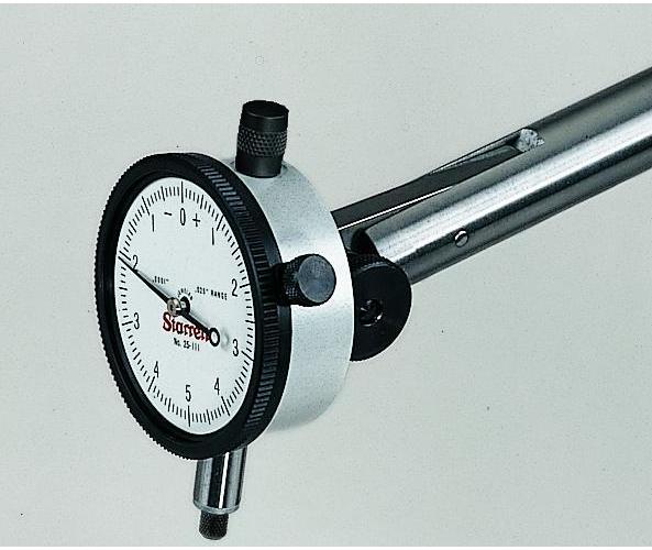 Starrett&reg; 25-111J 25 Series AGD Group 2 Continuous Dial Indicator, 0.025 in, 0 to 5 to 0 Dial Reading, 0.0001 in, 2-1/4 in Dial