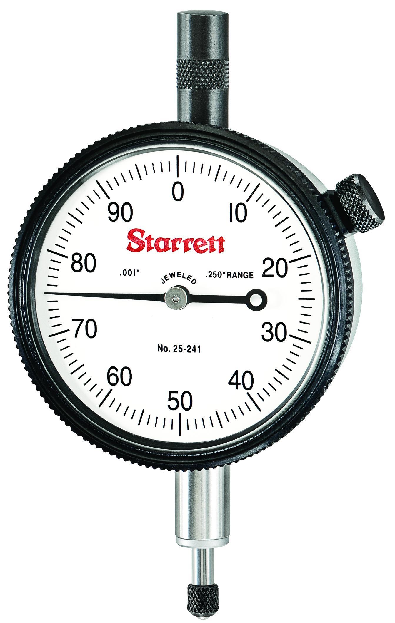 product Starrett® 650B5 650 Series Back Plunger Dial Indicator With Deep Hole Attachment, 0.2 in, 0 to 50 Dial Reading, 0.001 in, 1-11/16 in Dial