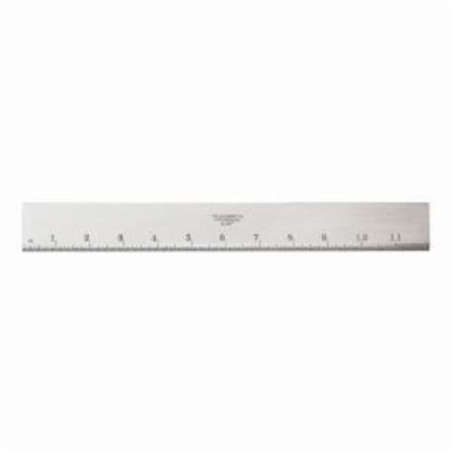 Starrett&reg; 387-12 Beveled Straight Edge, Imperial Measuring System, Graduations 32nds of an Inch, Steel, Regular Steel