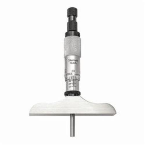 Starrett&reg; 445AZ-9RL Mechanical Depth Micrometer, 0 to 9 in, Graduations: 0.001 in, Satin Chrome