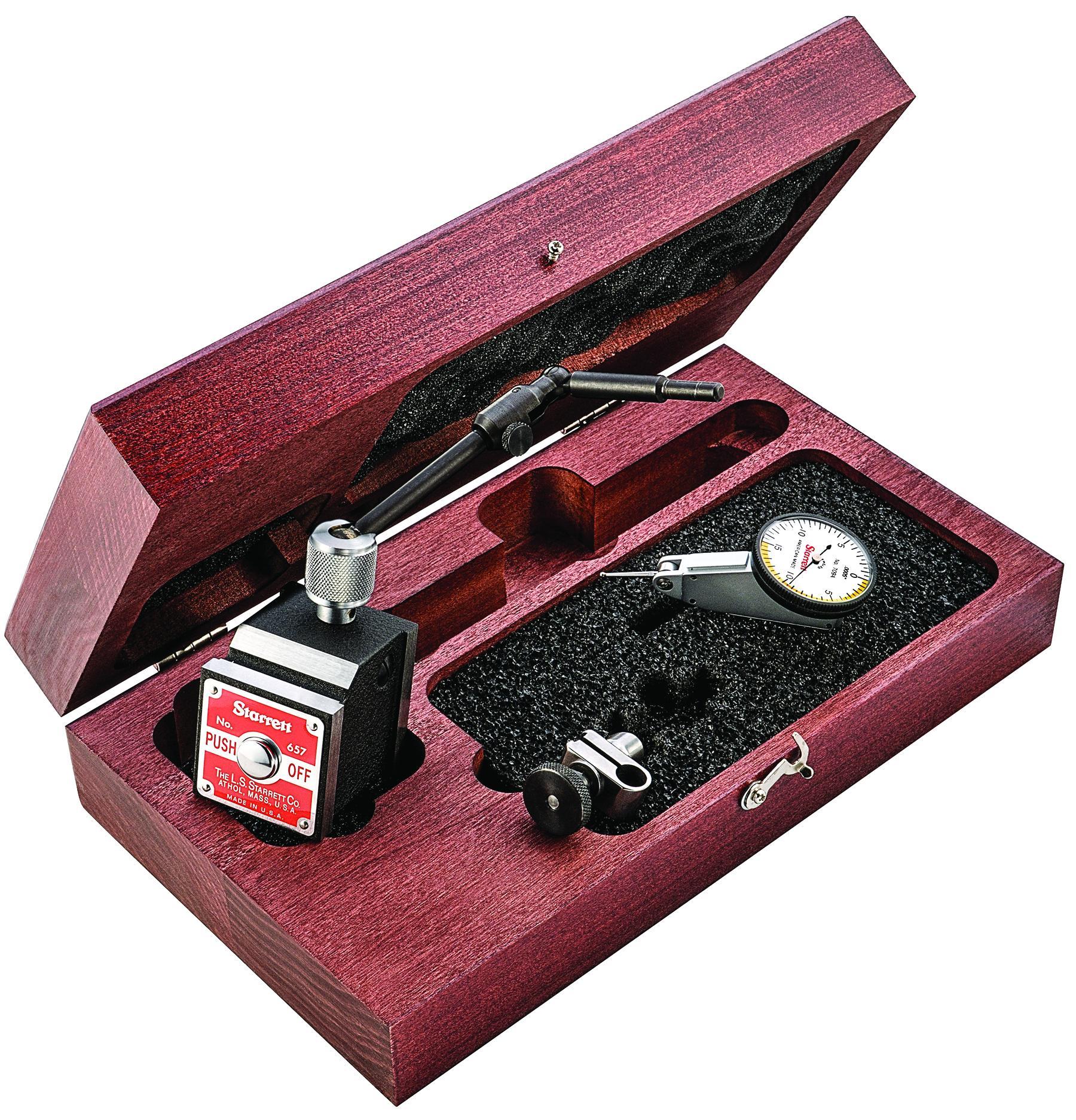 Starrett® 25-251J 25 Series AGD Group 2 Continuous Dial Dial Indicator, 0.025 mm, 0 to 100 Dial Reading, 0.001 mm, 2-1/4 in Dial, 3/16 in Dia Tip