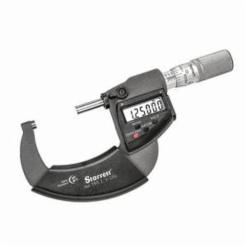 Starrett&reg; 795.1XFL-2 795.1 Global Series&reg; Electronic Outside Micrometer, 1 to 2 in Measuring, LCD Display, Carbide Tip, Satin Chrome