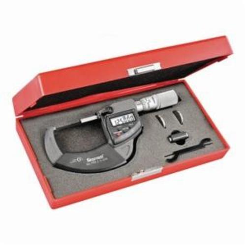 Starrett&reg; 795.1XFL-2 795.1 Global Series&reg; Electronic Outside Micrometer, 1 to 2 in Measuring, LCD Display, Carbide Tip, Satin Chrome