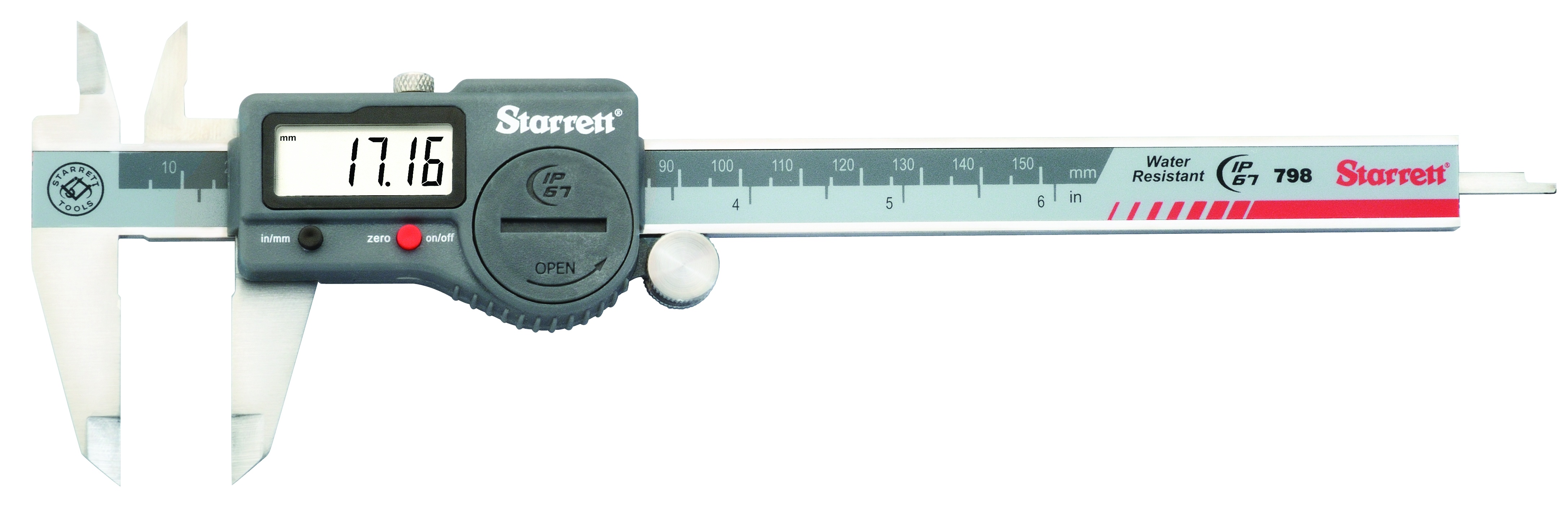 Mitutoyo 500-175-30 500 Absolute&reg; AOS Standard Digimatic Caliper, 0 to 6 in, Graduations 0.0005 in, 1.57 in D Jaw, Stainless Steel