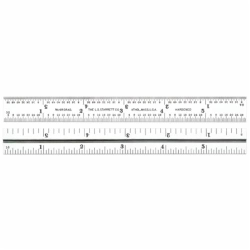 product Starrett® CB33J-4R Inch Reading Combination Square Blade, 6 in L Steel Blade, 8ths, 16ths, Quick-Reading 32nds, 64ths Graduation