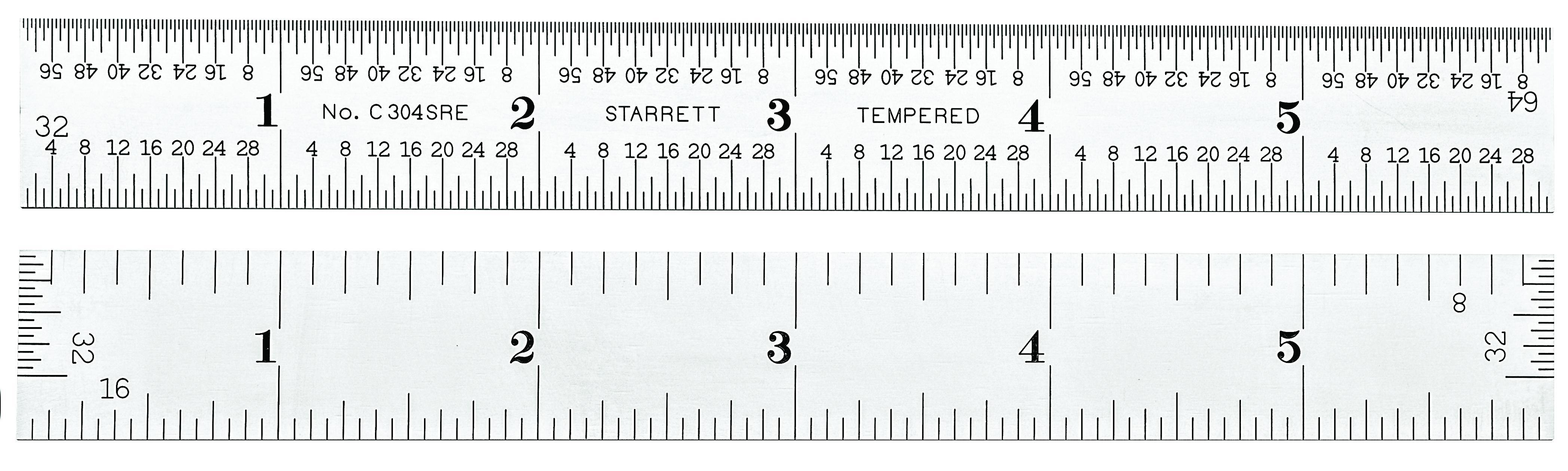 product GENERAL® 301/1 Economy Flexible Precision Rule With Convenient Pocket Clip, Imperial Measuring System, Graduations 32nd and 64th, 6 in L, Stainless Steel, Black