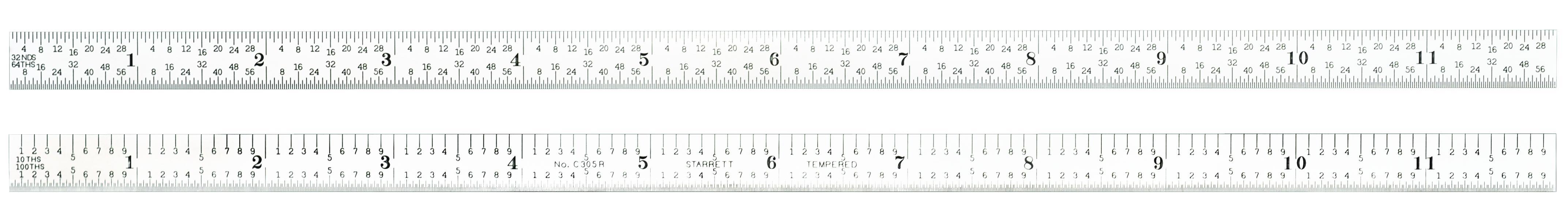 product GENERAL® 300ME Economy Flexible Precision Rule With Convenient Pocket Clip, Imperial/Metric Measuring System, Graduations 1 mm, 64ths and Metric Equivalent, 6 in L, Stainless Steel