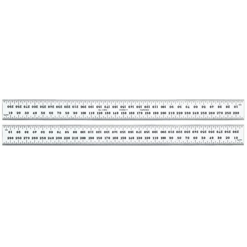 Starrett® H610N-6 Narrow Rule With Single Hook, Imperial Measuring System, Graduations #10 - 32nds One Side and 64ths on Reverse Side, Tempered Spring Steel, Regular Steel