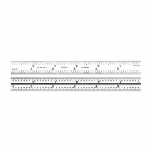 product Starrett® CB6-4R Combination Square Blade, 6 in L Hardened and Tempered Steel Blade, 1 Pieces, #4R - 8ths, 16ths, Quick-Reading 32nds, 64ths Graduation