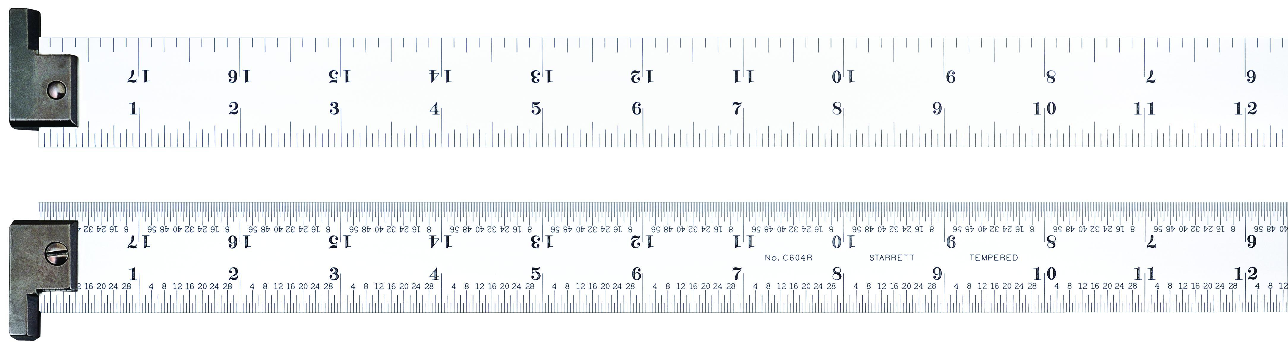 product Starrett® C303R-6 Full Flexible Precision Rule, Imperial Measuring System, Graduations #3R to Quick-Reading 10ths, Aircraft Quick-Reading 50ths, 32nds and 64ths, 6 in L, Steel, Silver