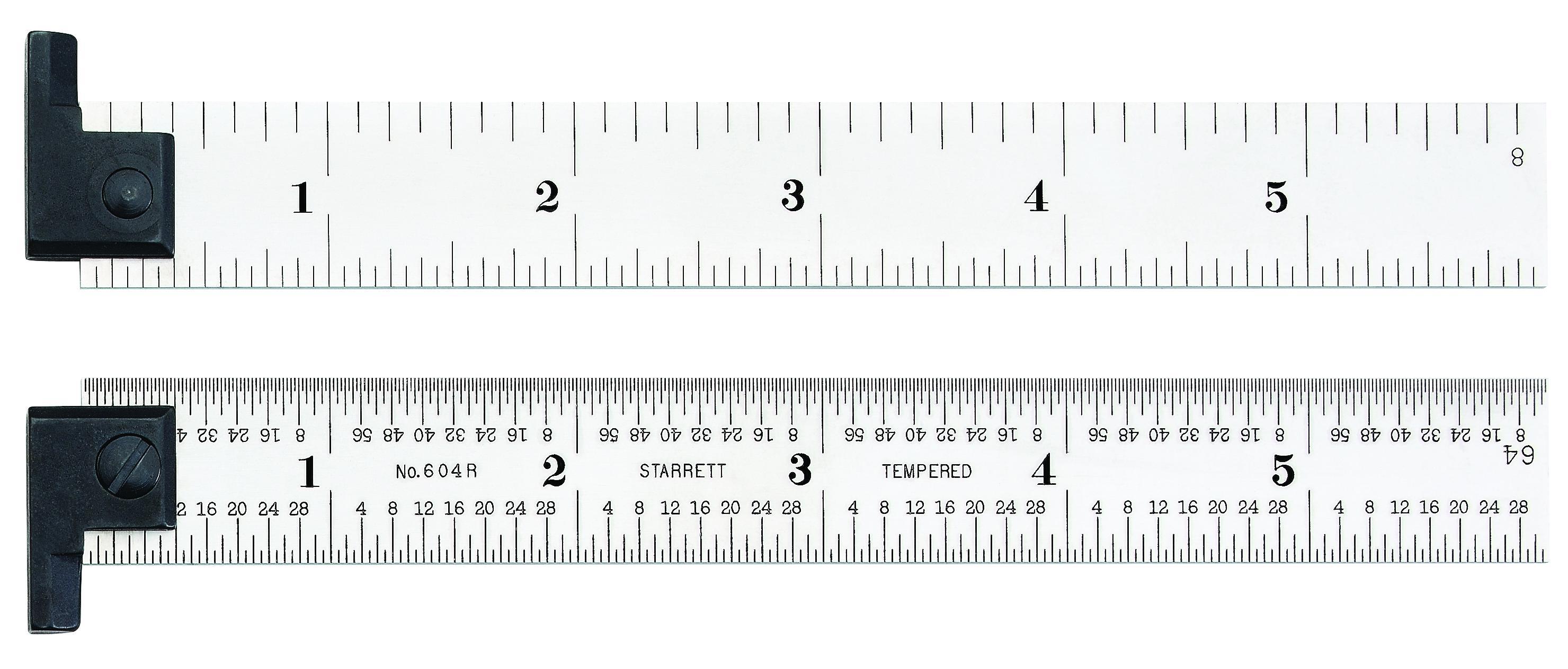 product Starrett® C305R-6 Full Flexible Precision Rule, Imperial Measuring System, Graduations #5R to Quick-Reading 10ths, Aircraft Quick-Reading 100ths, 32nds and 64ths, 6 in L, Steel, Silver