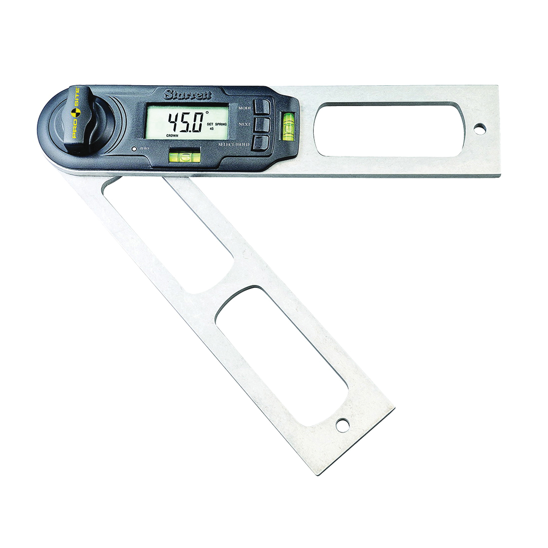 Starrett&reg; CP505E-12 ProSite&reg; Combination Electronic Protractor, 0 to 360/0 to 180 to 0/180 to 0 to 180 deg Measuring, 12 in L, Aluminum