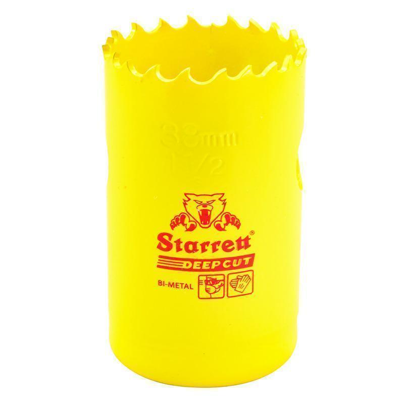 Starrett&reg; DCH0112-G Global Series&reg; Bi-Metal Deep Cut Dual Pitch Hole Saw, 1-1/2 in Dia, 2 in D Cutting, HSS Cutting Edge, 5/8-18 Arbor