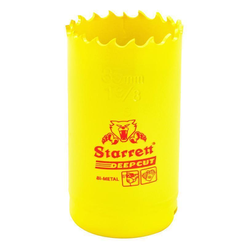 Starrett&reg; DCH0138-G Global Series&reg; Bi-Metal Deep Cut Dual Pitch Hole Saw, 1-3/8 in Dia, 2 in D Cutting, HSS Cutting Edge, 5/8-18 Arbor