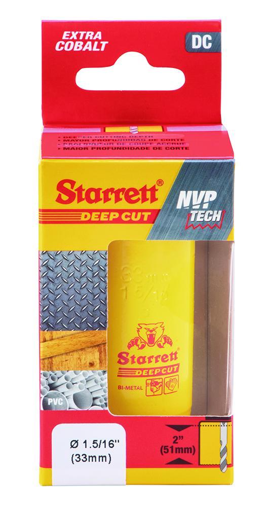 Starrett&reg; DCH0156-G Global Series&reg; Bi-Metal Deep Cut Dual Pitch Hole Saw, 1-5/16 in Dia, 2 in D Cutting, HSS Cutting Edge, 5/8-18 Arbor