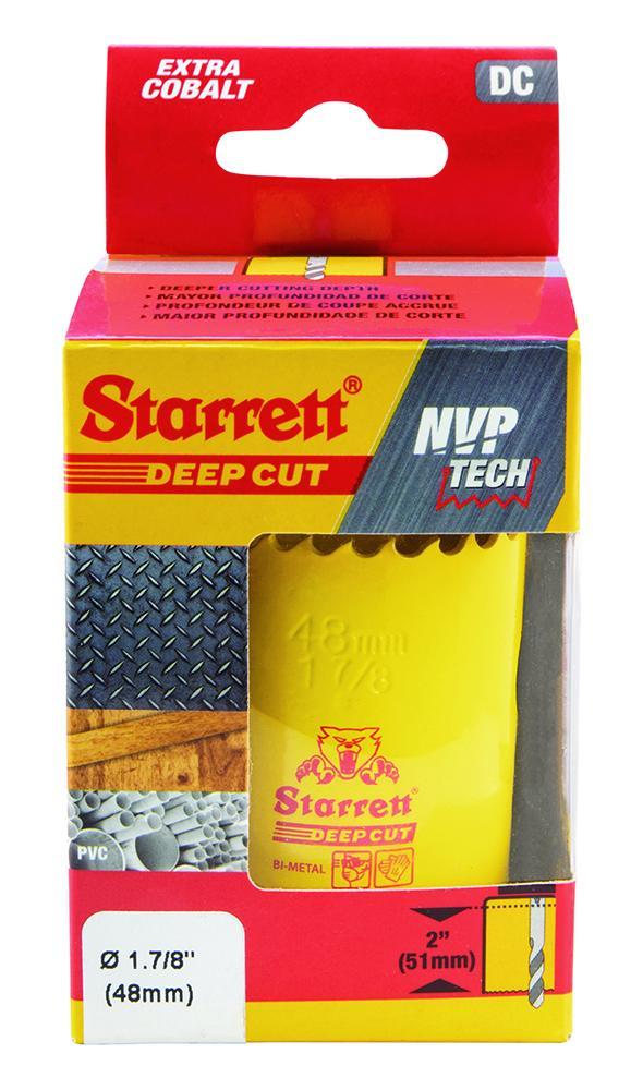 Starrett&reg; DCH0178-G Global Series&reg; Bi-Metal Deep Cut Dual Pitch Hole Saw, 1-7/8 in Dia, 2 in D Cutting, HSS Cutting Edge, 5/8-18 Arbor