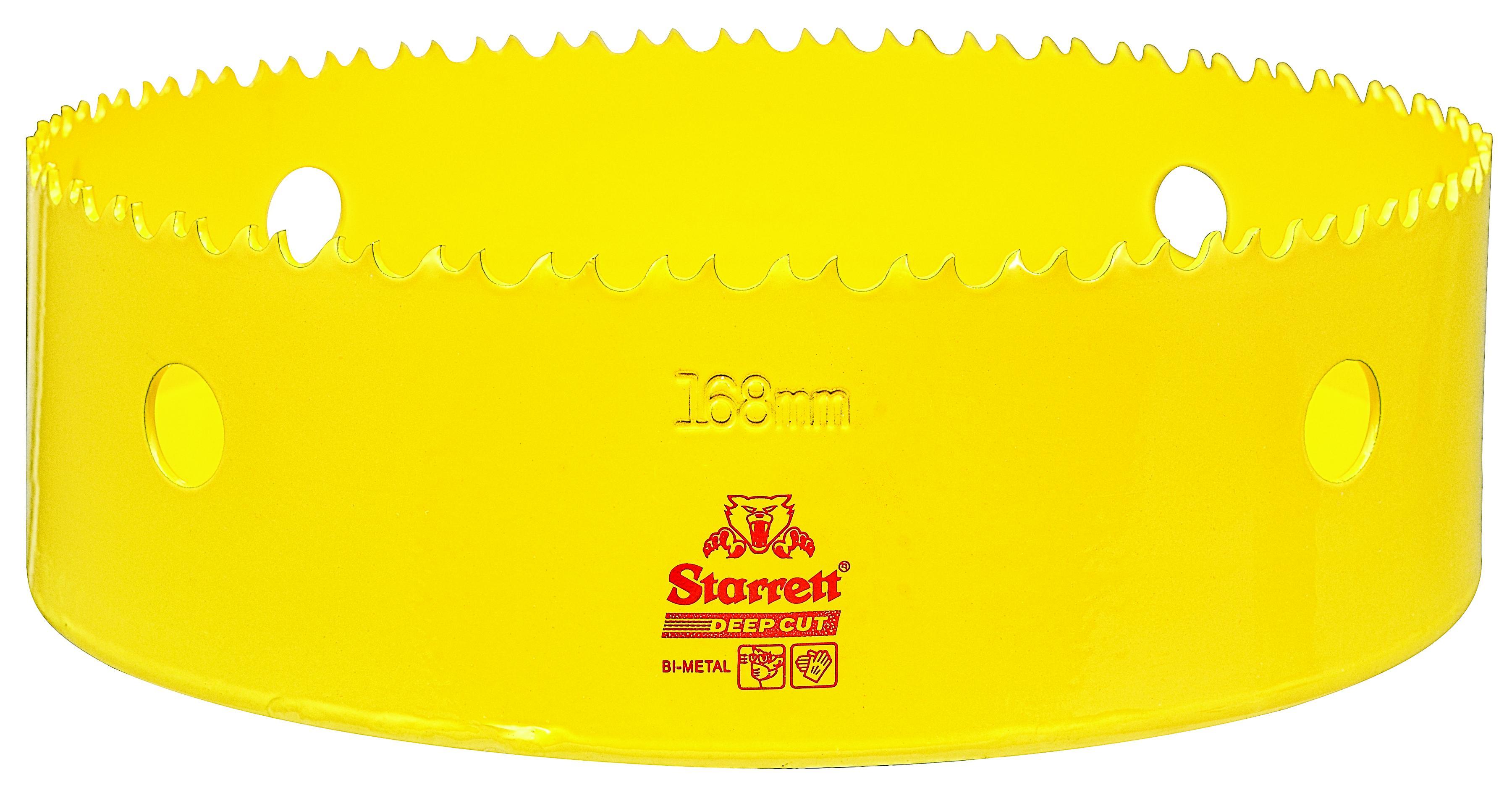 Starrett&reg; DCH168M-G Global Series&reg; Bi-Metal Deep Cut Dual Pitch Hole Saw, 168 mm Dia, 2 in D Cutting, HSS Cutting Edge, 5/8-18 Arbor