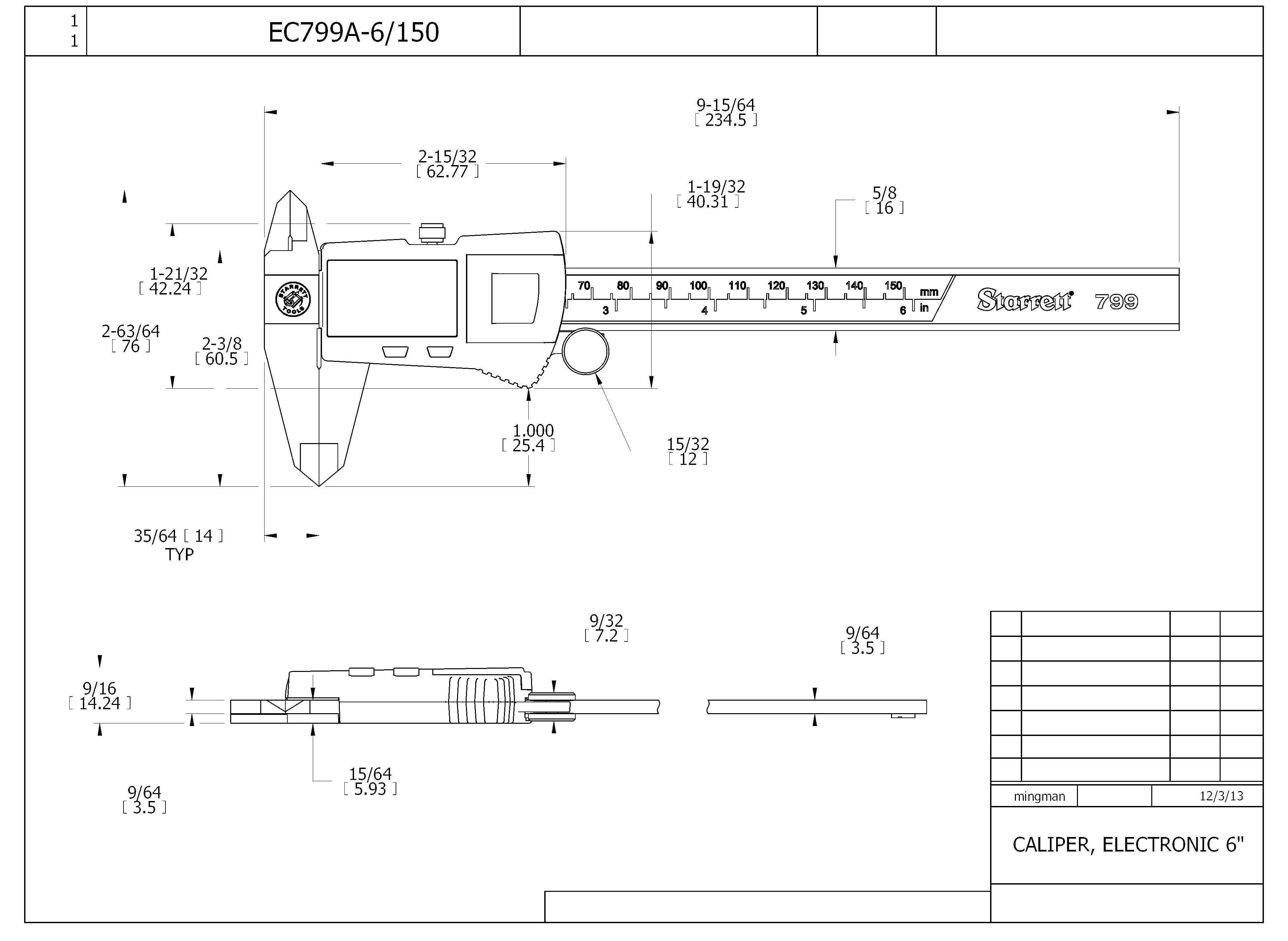 Starrett&reg; EC799A-6/150