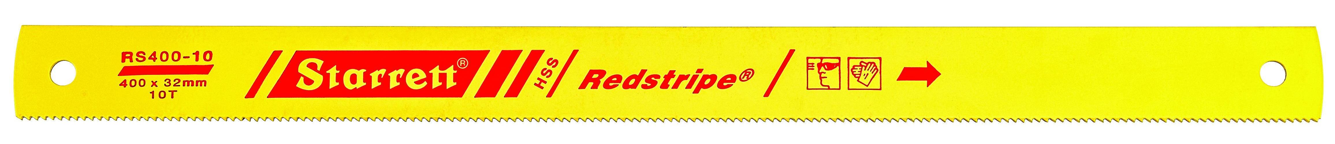 Starrett&reg; RS400-10 RedStripe&reg; Power Hacksaw Blade, 16 in L x 1-1/4 in W x 0.075 in THK, HSS Cutting Edge, HSS Blade
