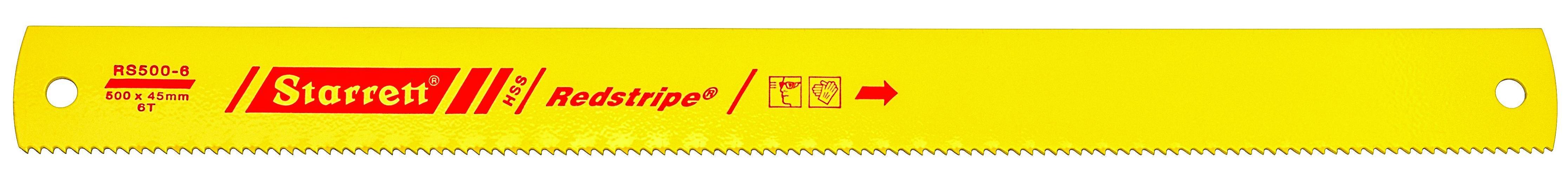 Starrett® RS1806-6 RedStripe® Power Hacksaw Blade, 18 in L x 1-1/4 in W x 0.062 in THK, HSS Cutting Edge, HSS Blade