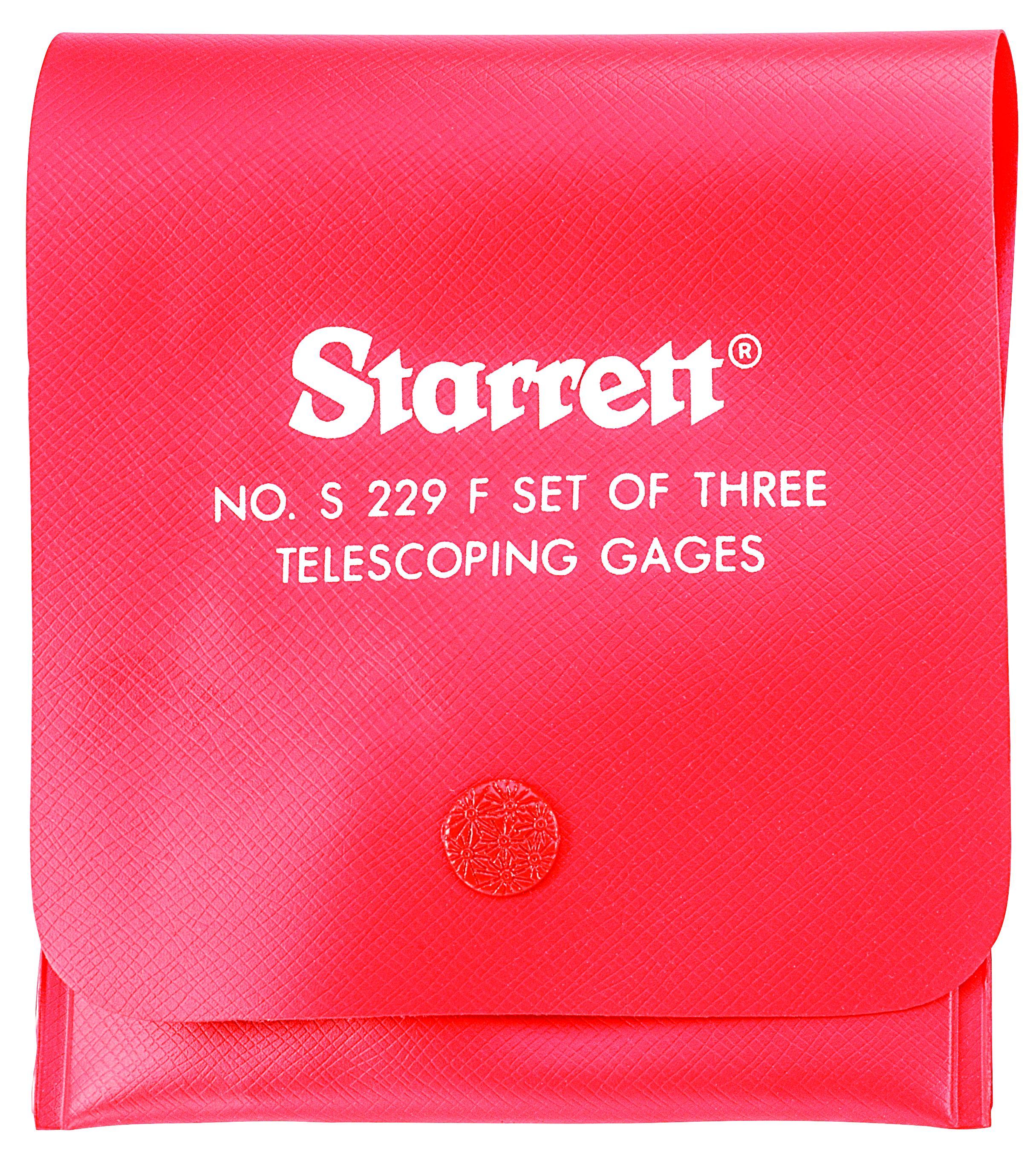 product Starrett® 579A Self-Centering Telescoping Gage With Two Telescoping Arms, Satin Chrome, 5/16 to 1/2 in Measuring, Rigid Handle, Steel