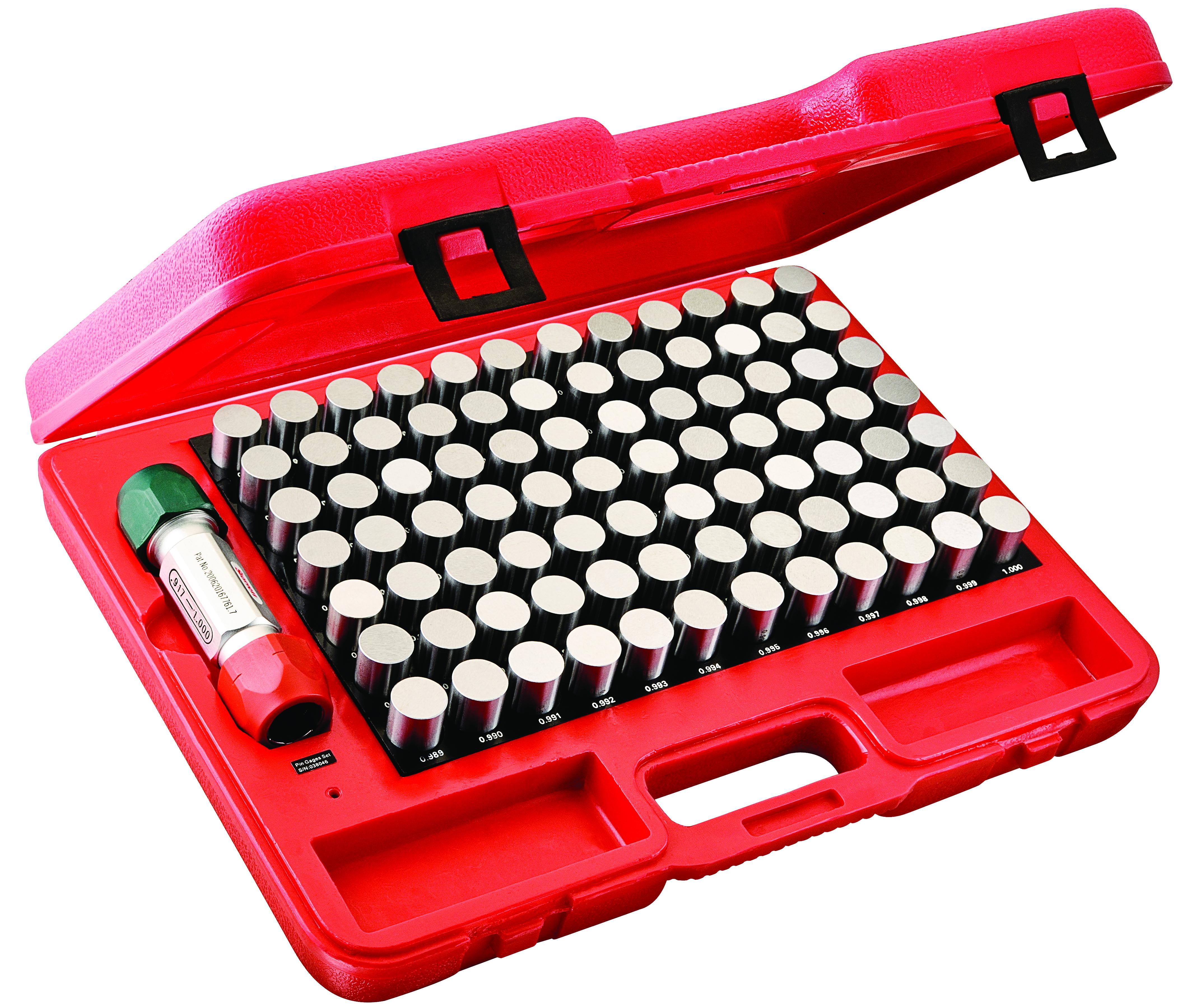 Starrett® S4013-916 S4000 Global Series® Precision Pin Gage Minus Set, 84 Pieces, Hardened Tool Steel