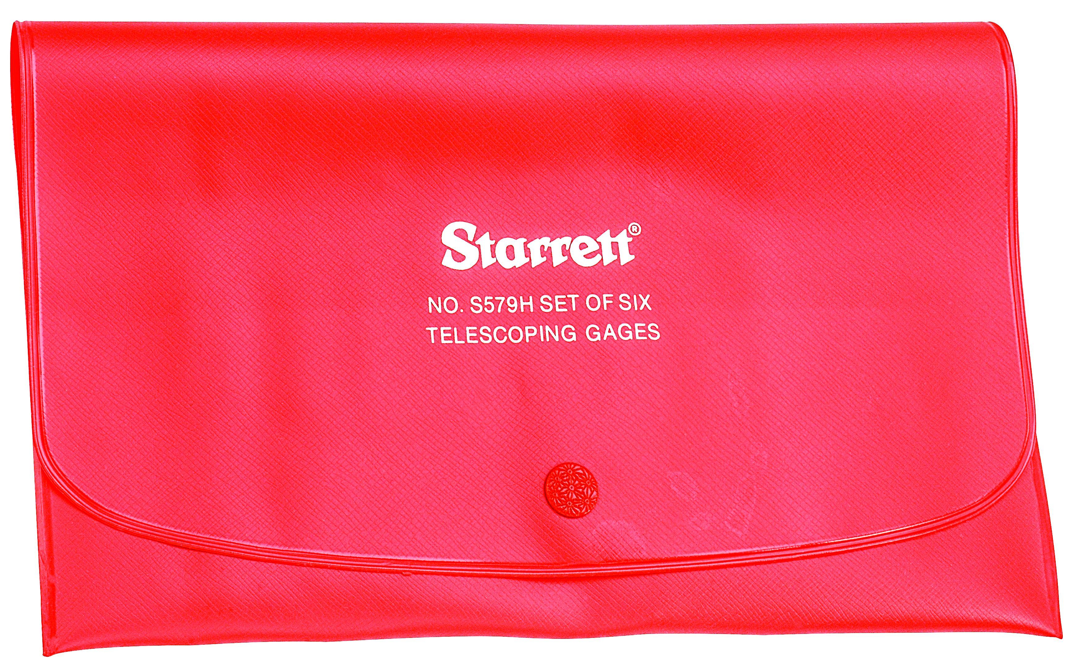 Starrett® 579F-12 Self-Centering Telescoping Gage With Two Telescoping Arms, Satin Chrome, 3-1/2 to 6 in Measuring, Rigid Handle, Steel