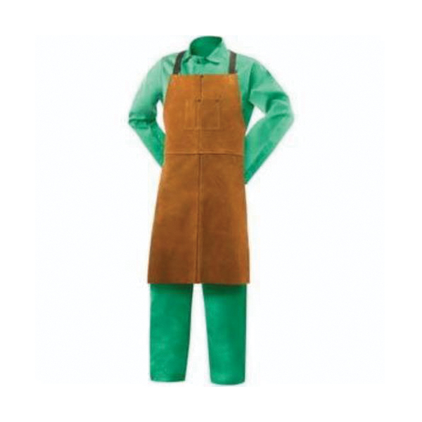 Steiner® 92160 General Duty Waist Apron, Side Split Cowhide Leather, 24 in L x 24 in W, Adjustable Waist Strap/Quick-Release Buckle Closure, Resists: Flame