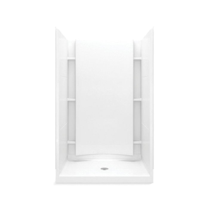 Sterling® 72260100-0 Shower Module, Accord®, 48-1/4 in L x 37-1/4 in W x 77 in H, Solid Vikrell®, White