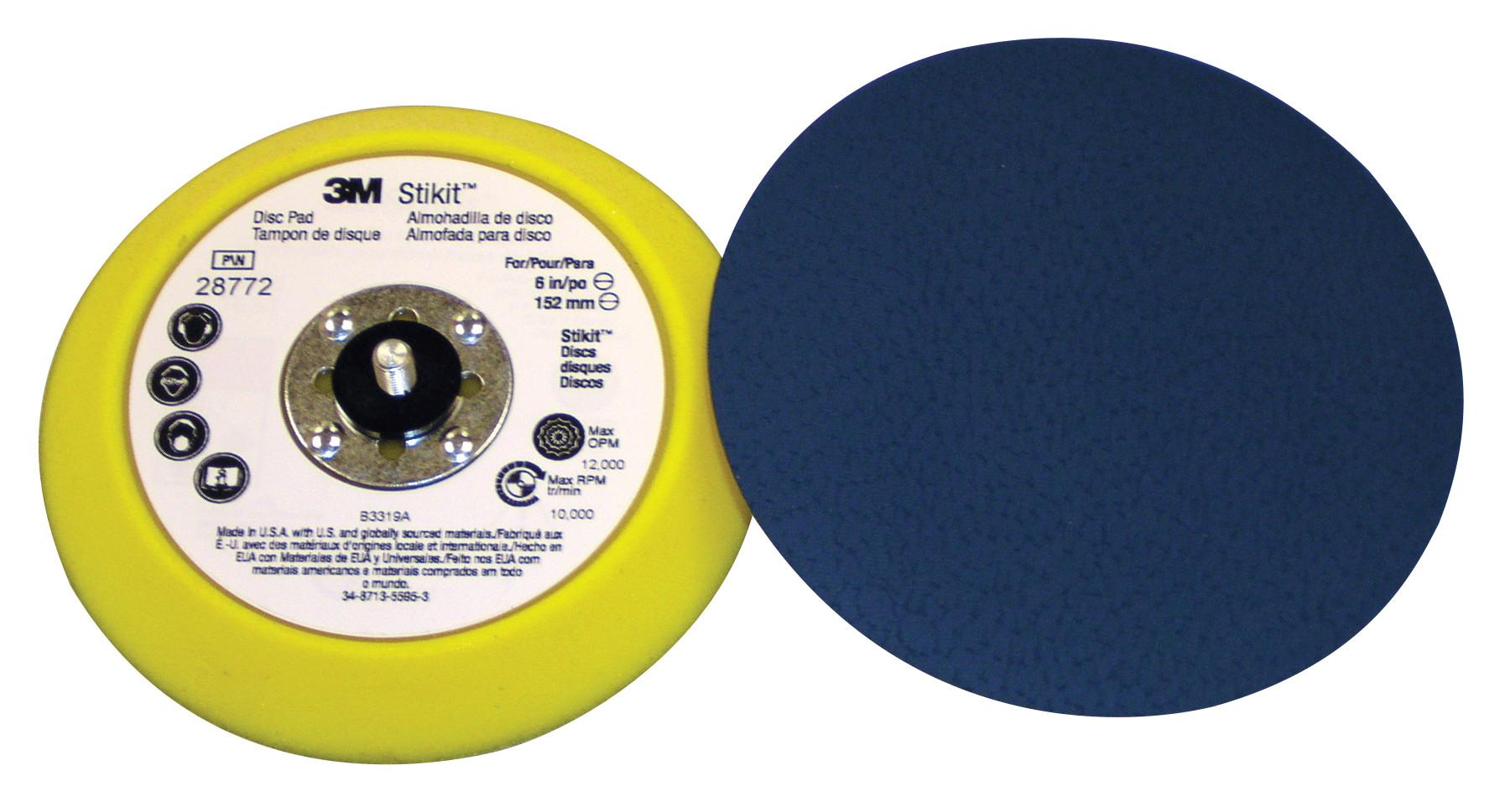 Weiler&reg; 51551 Stem Mounted Backing Pad, 2 in Dia Pad, Arbor Attachment