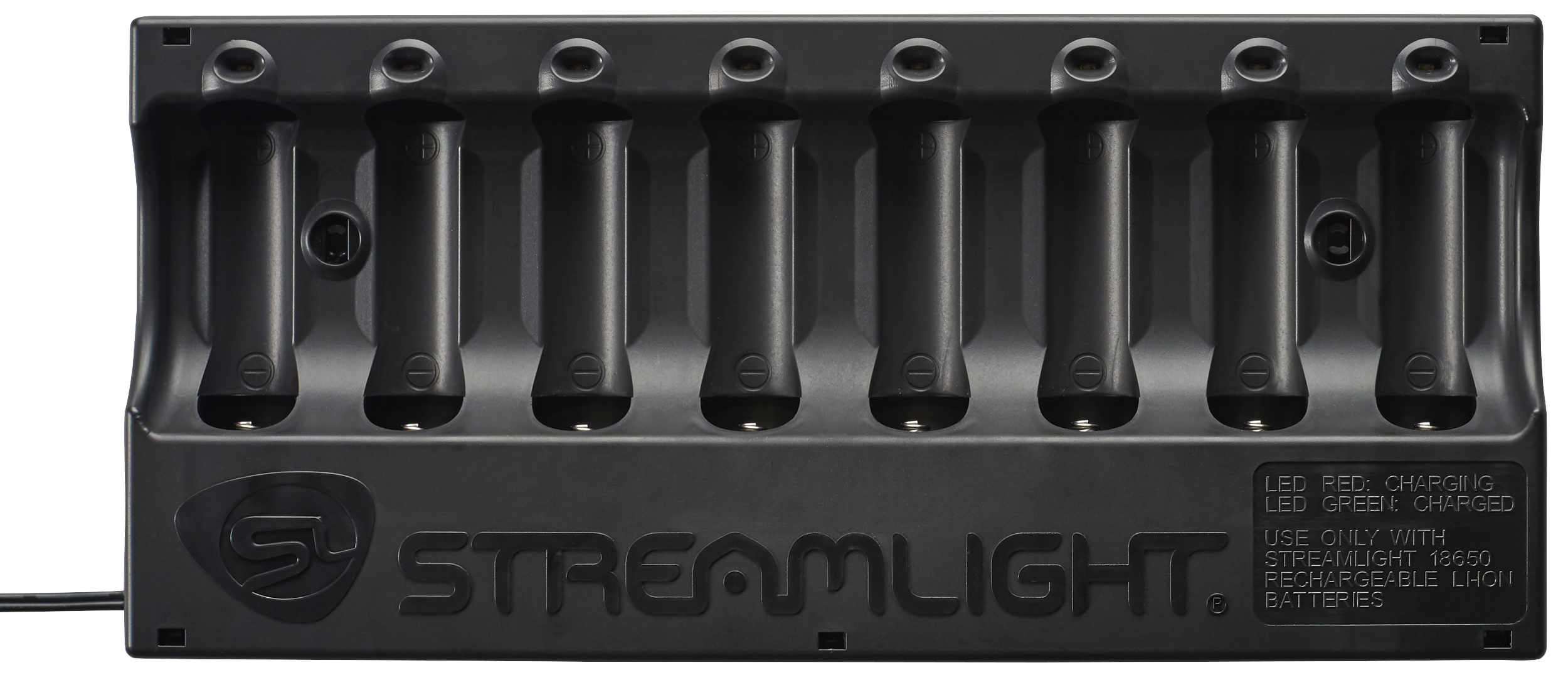 Streamlight&reg; 20224 Bank Charger, 2600 mAh Li-Ion Battery, 5.25 hr Charging, 8 Batteries, For Use With Vantage 180 X, PolyTac X, ProTac 2L-X, ProTac HL-X and ProTac HL 5-X Flashlight