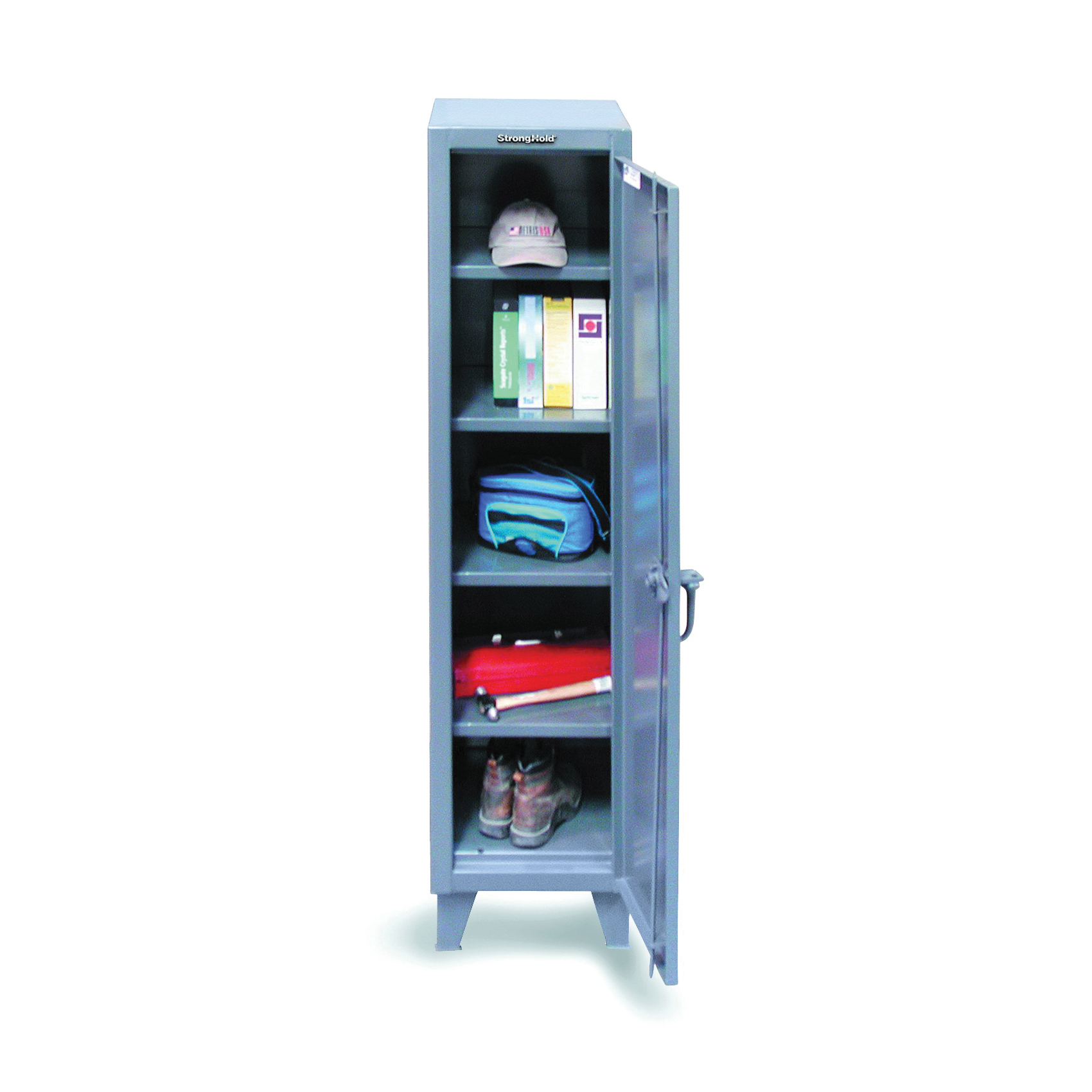 Strong Hold&reg; 46-2D-24-1T-L Extra Heavy Duty Locker, 75 in OAH x 48 in OAW x 24 in OAD, 1 Tiers, 2 Compartments
