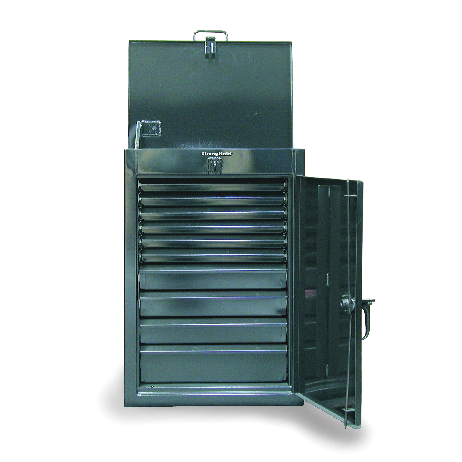 Strong Hold&reg; 43-242 Extreme Duty Cabinet, 48 in OAL x 24 in OAW x 36 in OAH, 12-Gauge Steel, Dark Gray