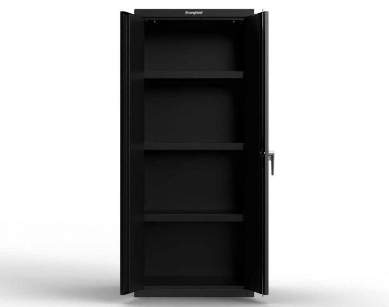 Strong Hold&reg; 65-243 Heavy Duty Industrial Cabinet, 72 in W x 66 in H, Steel, Dark Gray