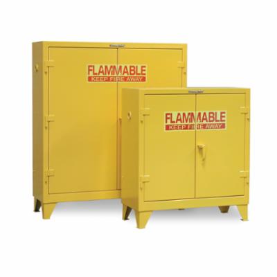 Justrite&reg; 890200 Sure-Grip&reg; EX Mini Flammable Safety Cabinet, 4 gal Capacity, Recessed Paddle Handle, 22 in H x 17 in W x 8 in D, Manual Close Door, 1 Doors, 1 Shelves, Cold Rolled Steel, Yellow