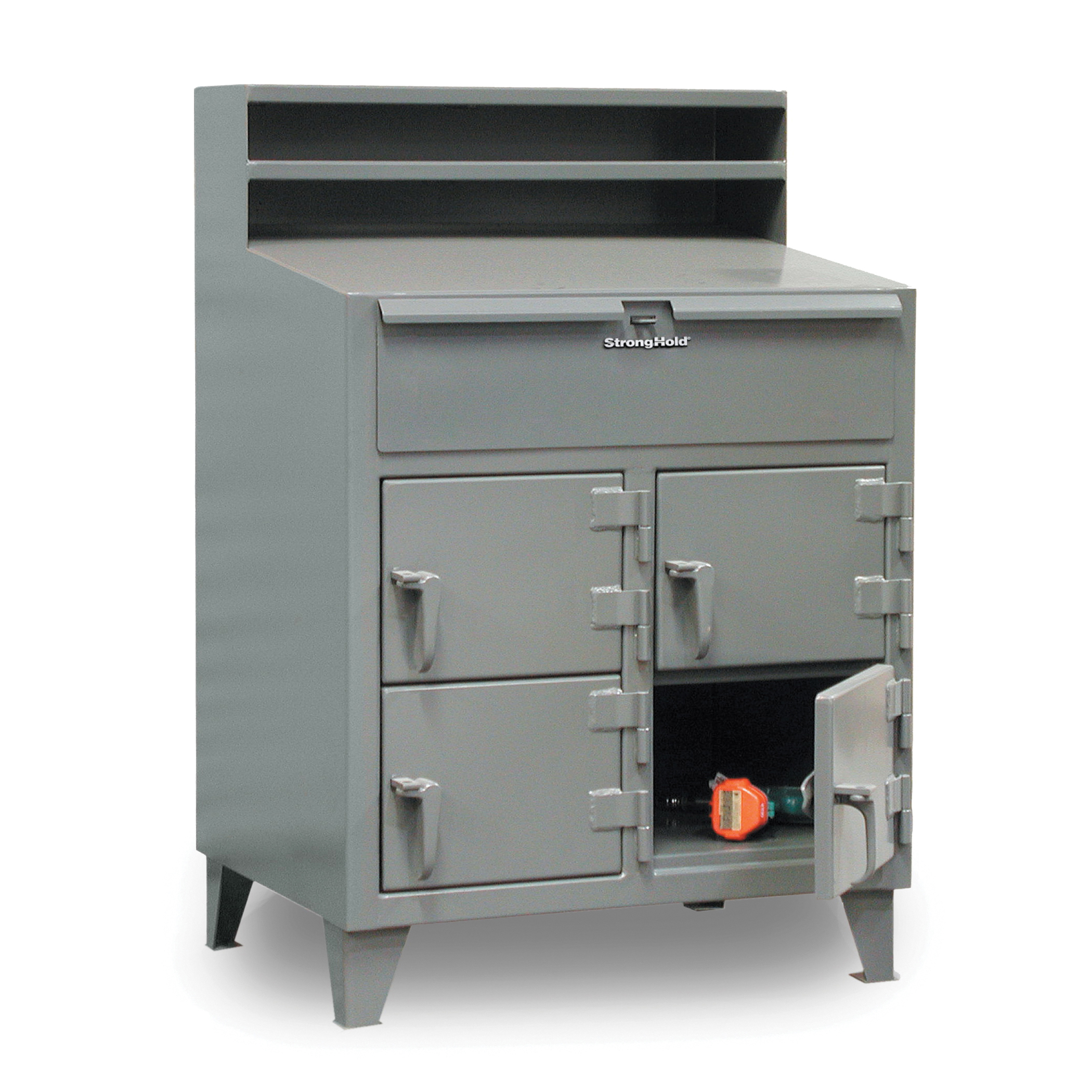 Lista&trade; Nexus&reg; OHC3016-RD Retractable Door Overhead Cabinet, 16 in H x 24 in W x 15 in D, For Use With Nexus System Cabinet