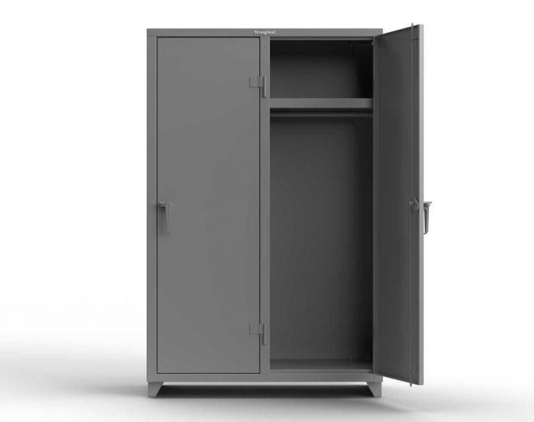 Strong Hold&reg; 1.66-3D-18-3T-L Extra Heavy Duty Locker, 75 in OAH x 18 in OAW x 18 in OAD, 3 Tiers, 3 Compartments