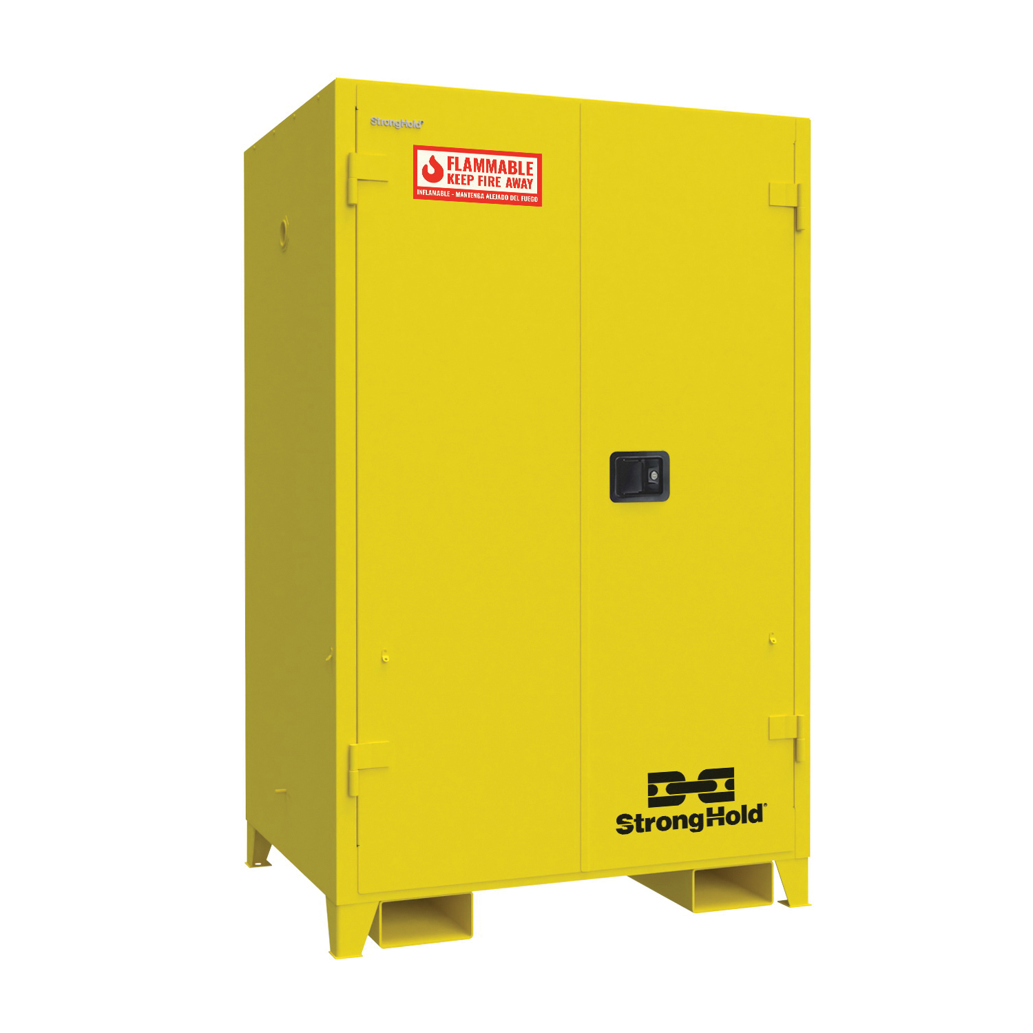 Justrite&reg; 890200 Sure-Grip&reg; EX Mini Flammable Safety Cabinet, 4 gal Capacity, Recessed Paddle Handle, 22 in H x 17 in W x 8 in D, Manual Close Door, 1 Doors, 1 Shelves, Cold Rolled Steel, Yellow