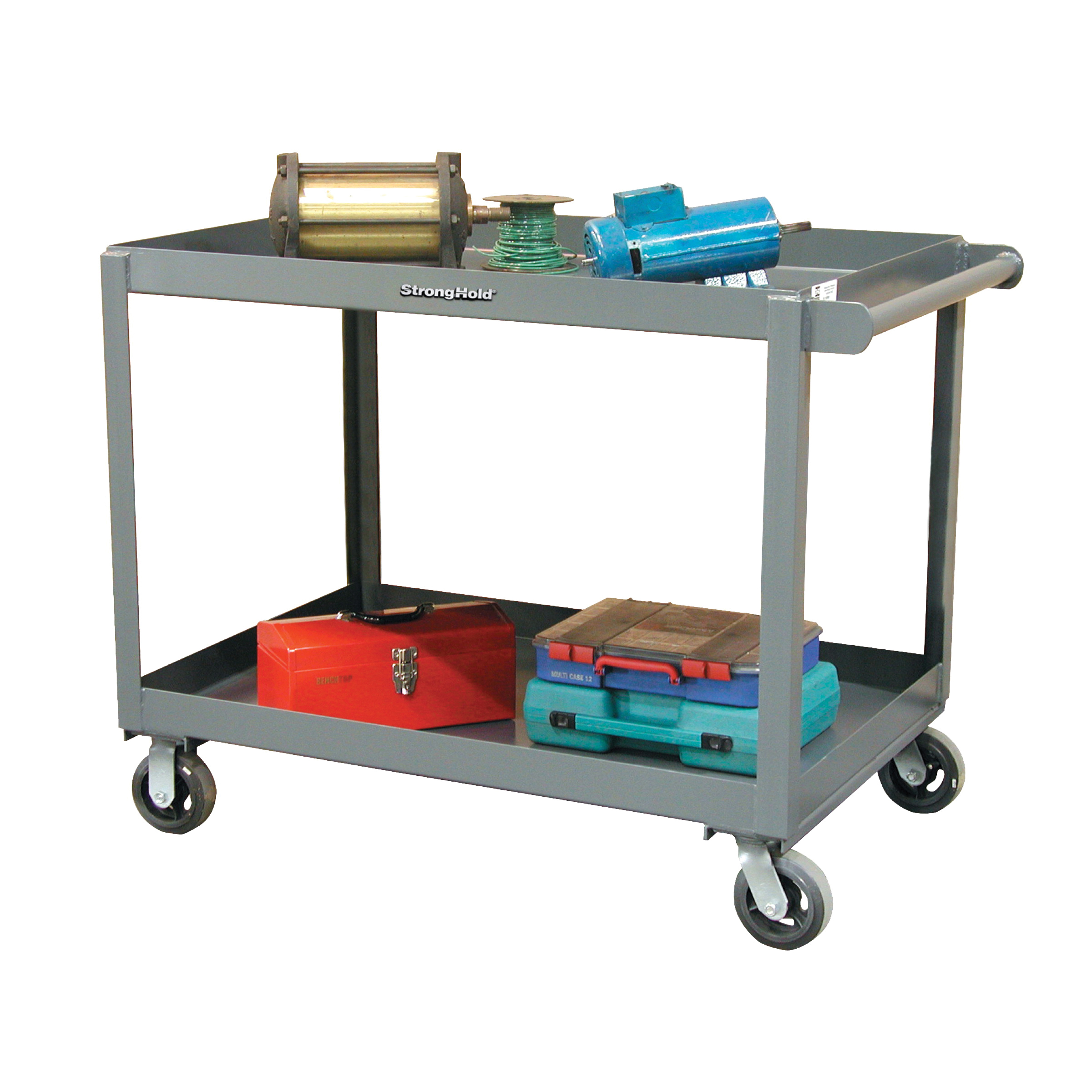 Strong Hold&reg; 5-TC-240-4/5-4DB-SSTOP Extreme Duty Tool Cart, 44 in H x 60 in W x 24 in D