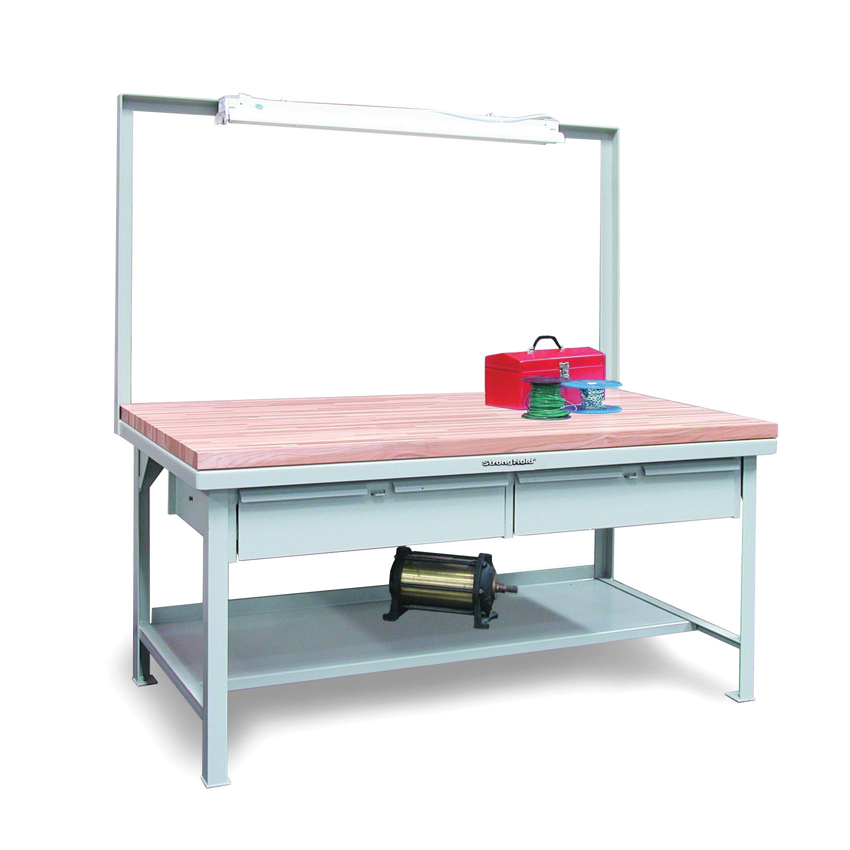 Strong Hold&reg; T3024 Heavy Duty Industrial Shop Table, 34 in H x 30 in W x 24 in D, 2750 lb Load, Dark Gray