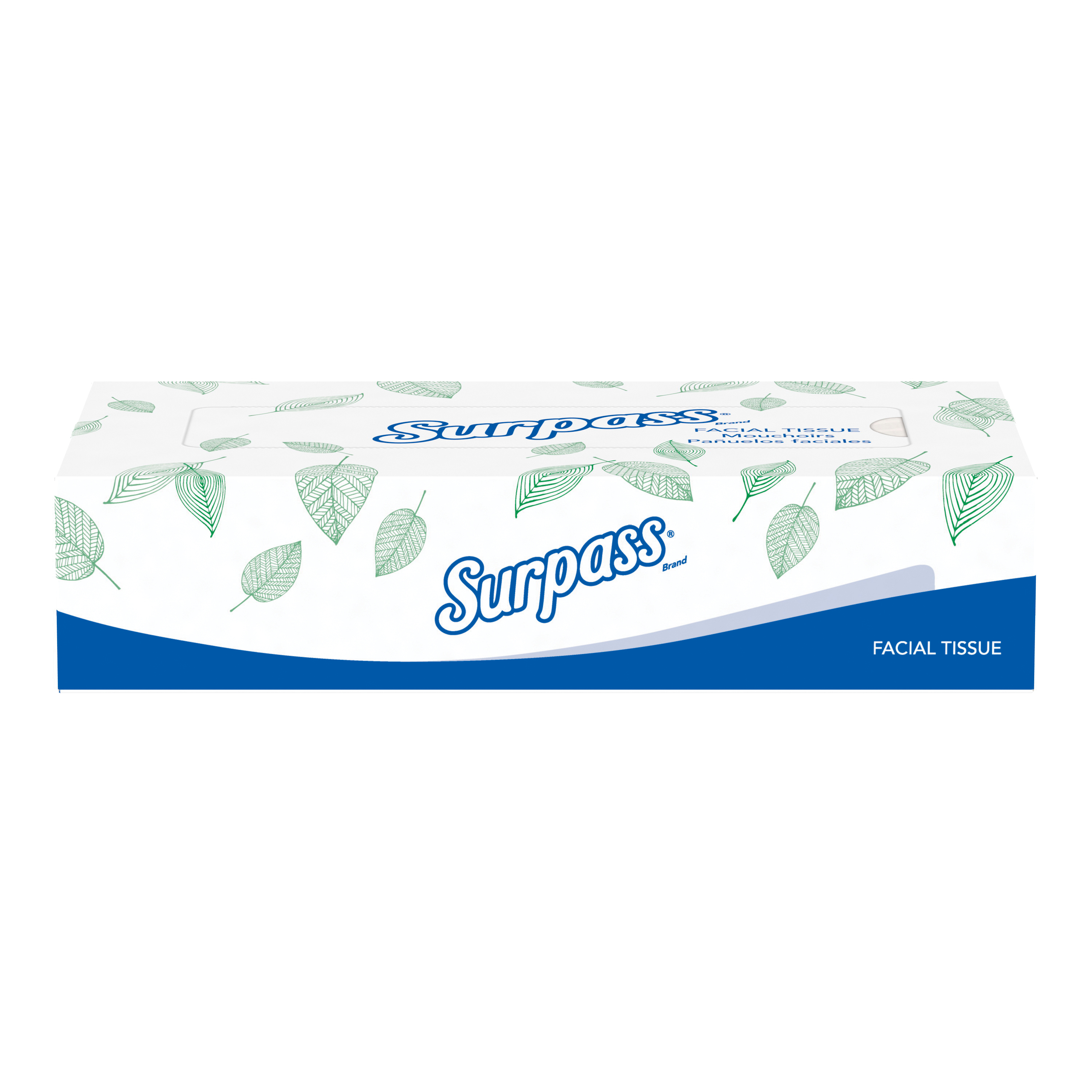 Surpass&reg; 21390 Facial Tissue, Recycled Fiber, White