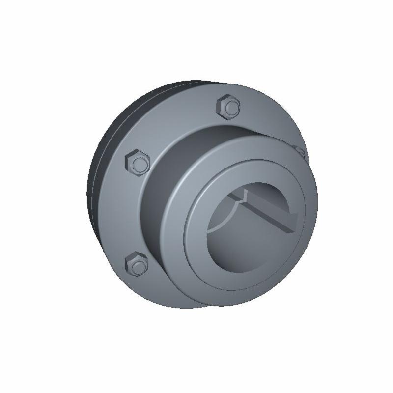 Powertork&reg; 010045 F Series Flange Type Exposed Bolt Rough Stock Pilot Bore Full Flex Gear Coupling, 6 in Max Dia Bore, 13.63 in OD, 10.94 in OAL, 315 in-lb Torque, 5160 rpm Max