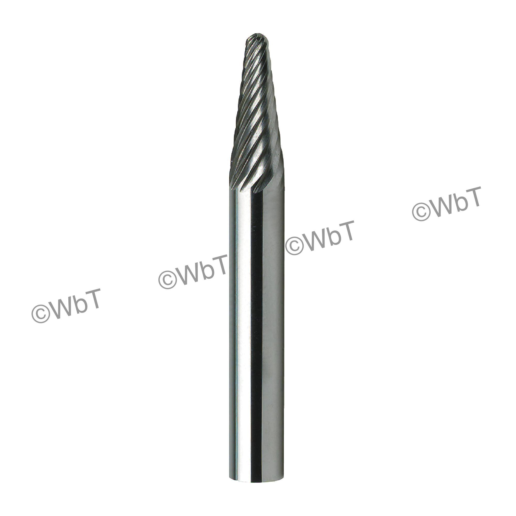 TTC 20-016-021 General Purpose Carbide Burr, Flame (Shape SH) Head, 3/16 in Dia Head, 3/8 in L of Cut, Single Cut