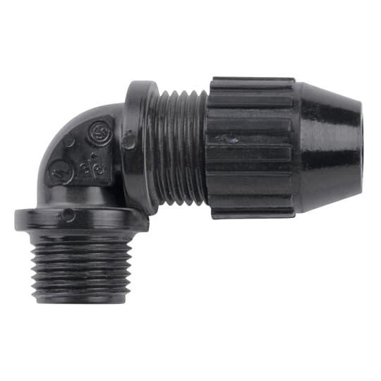 T&B&reg; Black Beauty&reg; 2686 Non-Metallic Strain Relief Liquidtight Cord Connector, 1 in Trade, 0.77 to 0.895 in Cable Openings, Nylon