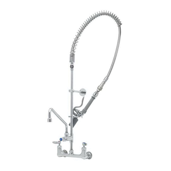 T & S B-0133-14CRQJST Quick Disconnect Pre-Rinse Unit, 1.07 gpm Flow Rate, 8 in Center, Polished Chrome, Domestic