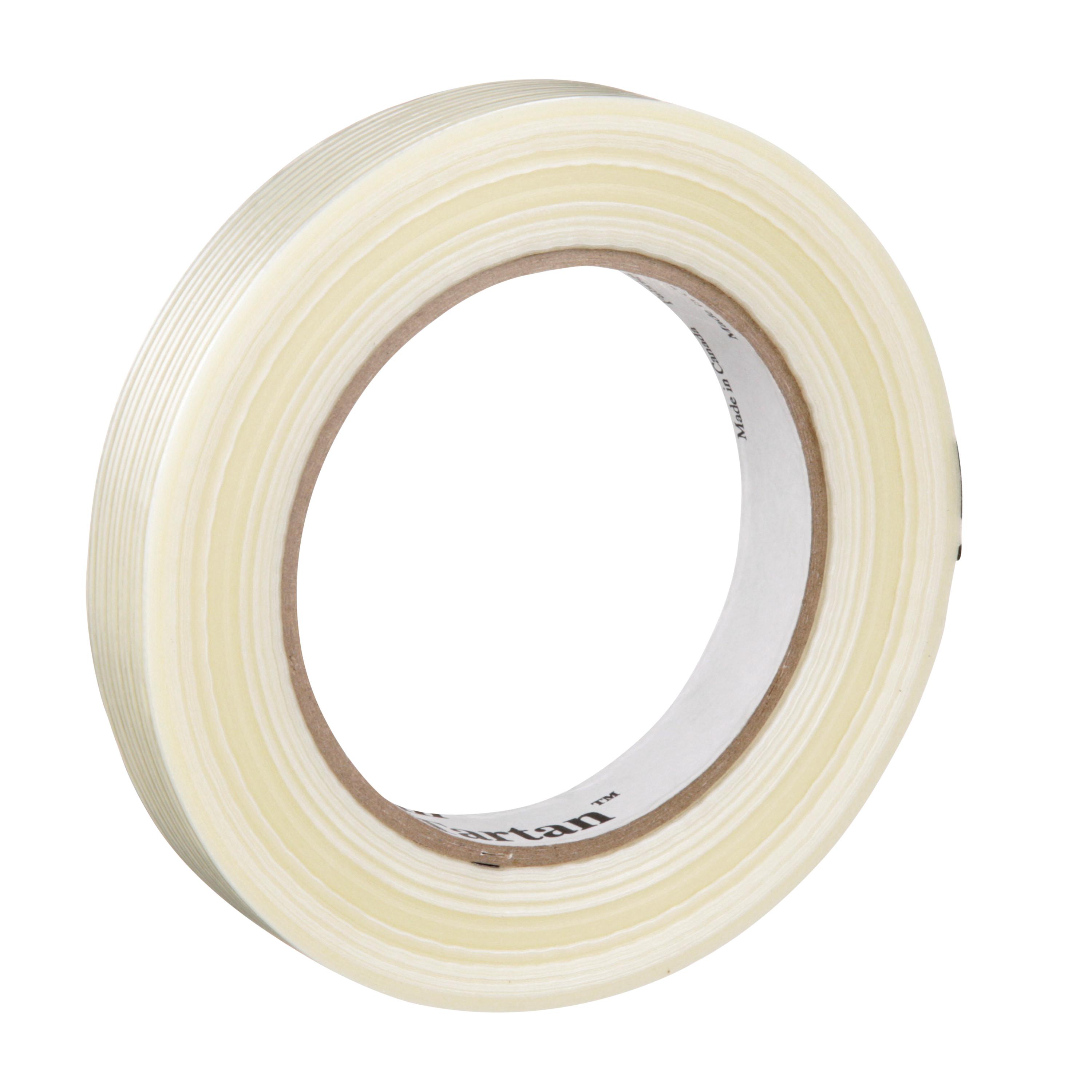 Intertape® RG300.41 Utility-Grade Filament Tape, 54.8 m L x 24 mm W, 4 mil THK, Synthetic Rubber Resin Adhesive, Biaxially Oriented Polypropylene Film Backing, Natural