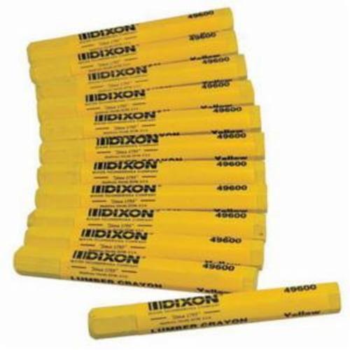 Dixon® by Ticonderoga® 49400 Permanent Lumber Crayon, 1/2 in Hex Tip, Black