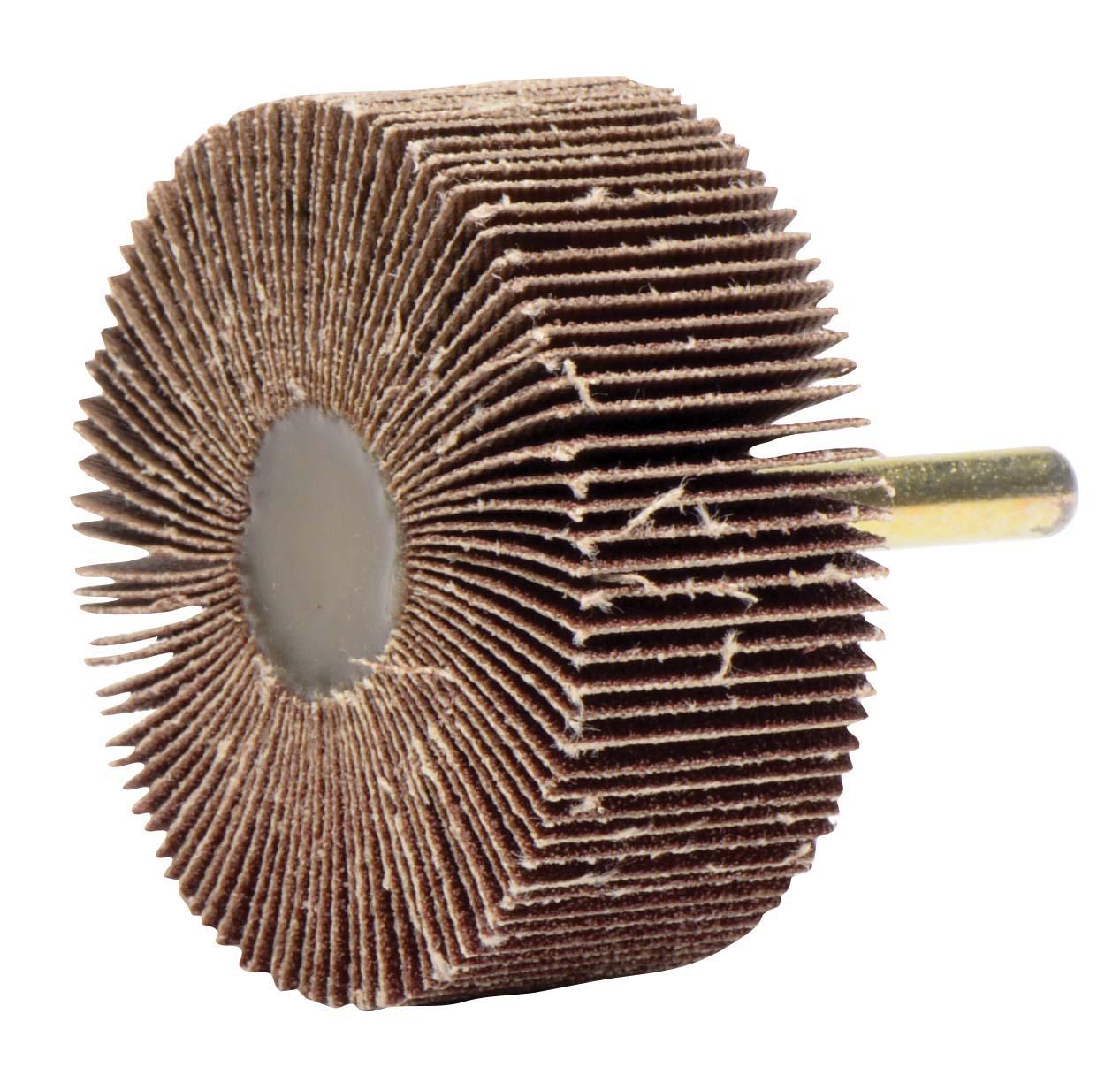 CGW® 72113 Coated Flap Wheel Drum With Keyhole, 4 in Dia, 4 in W Face, 120 Grit, Fine Grade, Aluminum Oxide Abrasive
